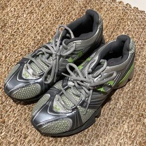 Grey and Lime Green Tennis Shoes